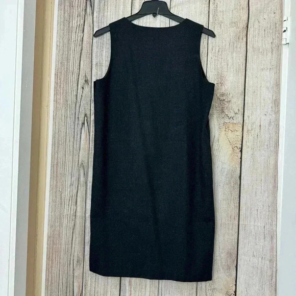 Vintage Harvé Bernard Womens side Button Black Wool jumper Dress size 10 - Picture 3 of 9